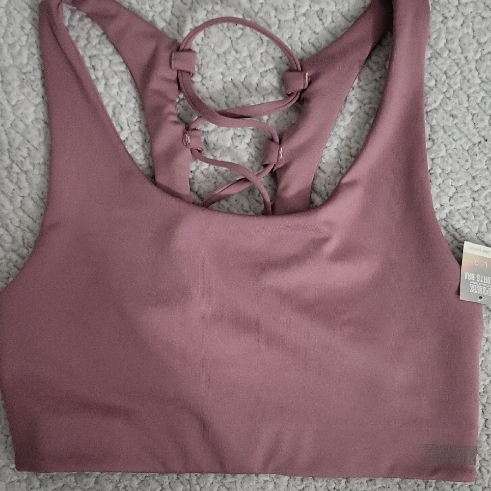 PINK Victoria's Secret Purple Sports Bra Racerback